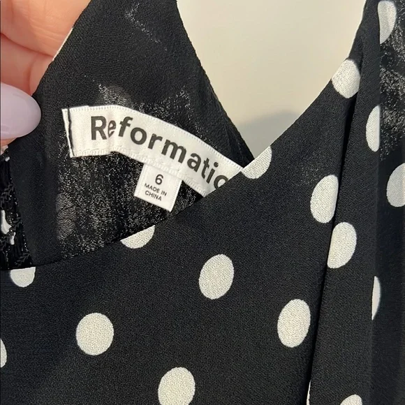 Reformation Black and White Sleeveless Midi Sundress - Picture 2 of 5